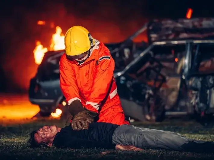 Goodyear DUI victim injury lawyer meeting client after crash near Goodyear Ballpark